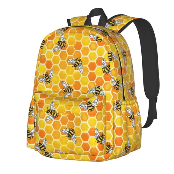 Rateoe Honeycombs Pattern Student Backpack,Backpack for School,Lightweight Bag,Travel Backpack,Outdoor Backpack,Large Capacity Backpack
