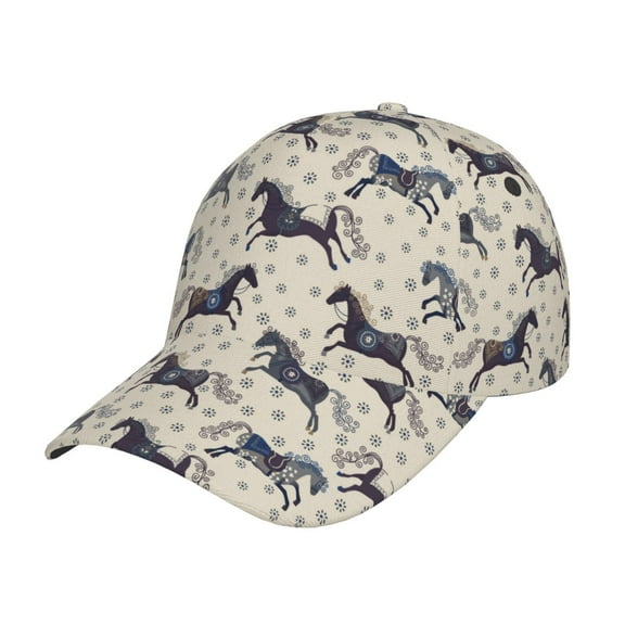 Rateoe Horse Pattern Baseball Cap Outdoor Cap Mountain Dad Hat - Unstructured Soft Cotton Cap-Adjustable UV Protection Cap