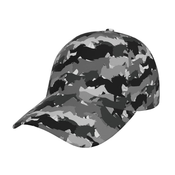 Rateoe Horse Silhouette Pattern Mens Baseball Cap Adjustable Curved Brim Hat, Soft Cotton Sports Cap for Outdoor, Casual, and Everyday Wear, Comfortable & Breathable