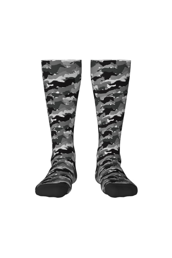 Horse Silhouette Pattern Women’s Knee High Crew Socks,Trouser Socks Comfortable, Breathable, Moisture-Wicking and Soft