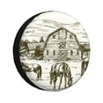 thumbnail image 1 of Rateoe Horses Grazing On Meadow Pattern Tire Cover Wheel Protectors Weatherproof Wheel Covers Universal Fit for Trailer Rv SUV Truck Camper Travel Trailers Accessories-17 inch, 1 of 6