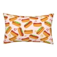 thumbnail image 1 of Rateoe Hot Dog In Heart Pattern Pillow Covers with Invisible Zipper(Pillows are not Included) Standard Pillowcases-16"x24", 1 of 6