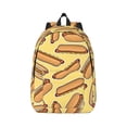 thumbnail image 1 of Rateoe Hot Dogs Pattern Canvas College Laptop Backpack,Travel Daypack,Durable Rucksack Travel Notebook Bag School Backpack Book Bag for Men Women-Medium, 1 of 7