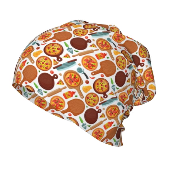 Rateoe Hot Fresh Pizza Kids Beanie Warm Knit Beanie Hats Boys Girls Winter Hat Soft Slouchy Hats for Kids