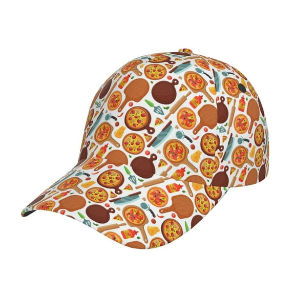 Rateoe Hot Fresh Pizza Pattern Baseball Cap Outdoor Cap Mountain Dad Hat - Unstructured Soft Cotton Cap-Adjustable UV Protection Cap