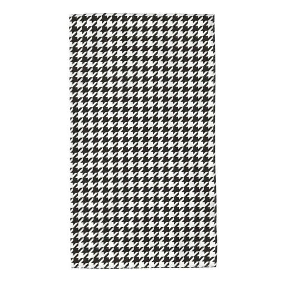 Rateoe Houndstooth Black And White Pattern Microfiber Towel, Beach Towel, Pool Towel, Quick-dry Travel Towel, Soft and Plush towel, Absorbent Towel-27.5x16 Inch