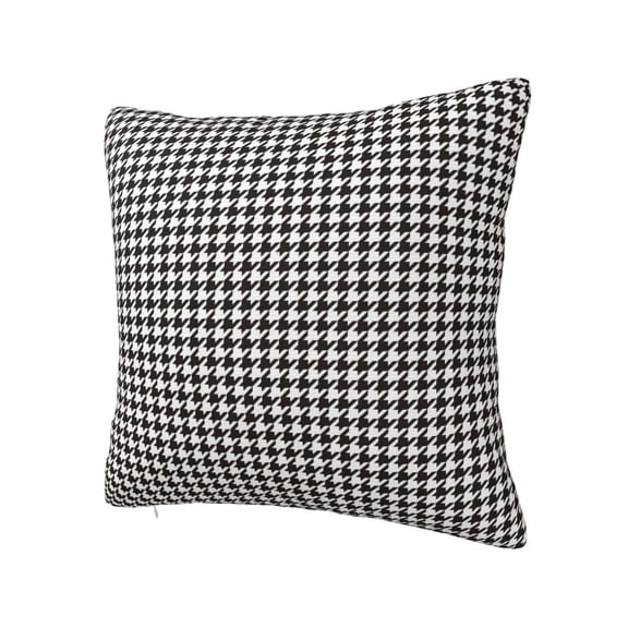 Rateoe Houndstooth Black And White Pattern Throw Pillow Cover Premium Pillow Stuffer Sham Square for Decorative Cushion Bed Couch Sofa(Pillow insert not included)