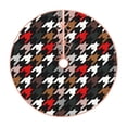 thumbnail image 1 of Rateoe Houndstooth Green Red Pattern Christmas Tree Skirt with Ties , Christmas Tree Decorations, Farmhouse Christmas Decor Xmas Holiday Decorations-36", 1 of 6