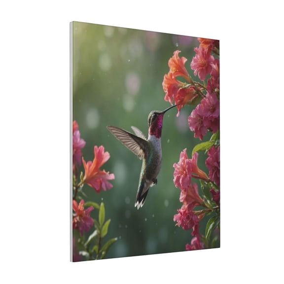Rateoe Humming Bird 1 Pattern Decorative Picture – Unique Modern Wall Art, Ready-to-Hang Canvas Print for Home (Vertical)