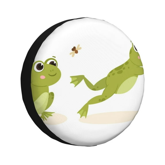 Rateoe Hunting Frog Pattern Tire Cover Wheel Protectors Weatherproof Wheel Covers Universal Fit for Trailer Rv SUV Truck Camper Travel Trailers Accessories-14 inch