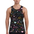 thumbnail image 1 of Rateoe I love you Mom Pattern Sleeveless Gym Shirt Muscle Tee Breathable Workout Shirt Slim-Fit Tank Quick Dry Fit Muscle Tank Top Bodybuilding Sleeveless T Shirt-4X-Large, 1 of 7