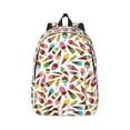 thumbnail image 1 of Rateoe Ice Cream Popsicles Pattern Canvas College Laptop Backpack,Travel Daypack,Durable Rucksack Travel Notebook Bag School Backpack Book Bag for Men Women-Medium, 1 of 7