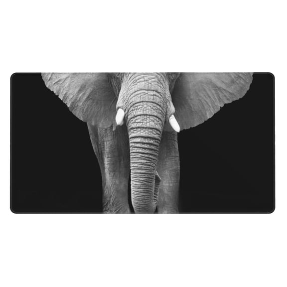 Rateoe Indian Elephant Print Mouse Pad - Extended Large Gaming Mousepad,Non-Slip Stitched Edge,16x29.5 Inch