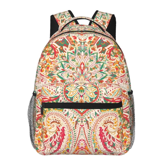 Rateoe Indian Paisley 1 Pattern Casual Backpack for School, Work, Travel  Adjustable Straps, Multiple Compartments  Ergonomic Design, Fits Laptops and Tablets