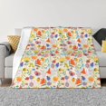 thumbnail image 1 of Rateoe Insects In Plants Pattern Flannel Throw Blanket, Ultra-soft Blanket for Bed, Couch, Car, Hypoallergenic Anti-pilling blanket-40"x30"(Horizontal), 1 of 6