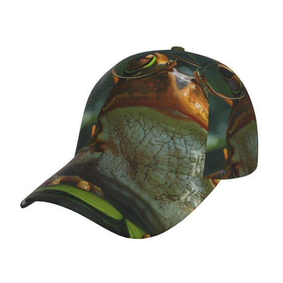 Rateoe Intellectual Frog Pond Pattern Men’s Baseball Cap – Adjustable Curved Brim Hat, Soft Cotton Sports Cap for Outdoor, Casual, and Everyday Wear, Comfortable & Breathable