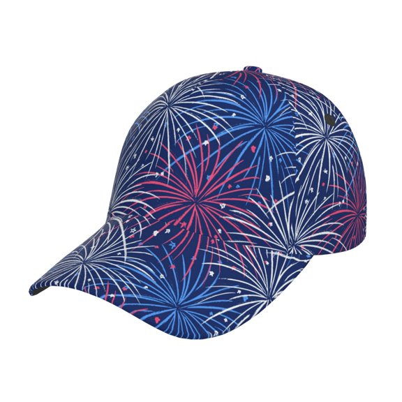 Rateoe Ireworks In The Night Sky Pattern Baseball Cap Outdoor Cap Mountain Dad Hat - Unstructured Soft Cotton Cap-Adjustable UV Protection Cap
