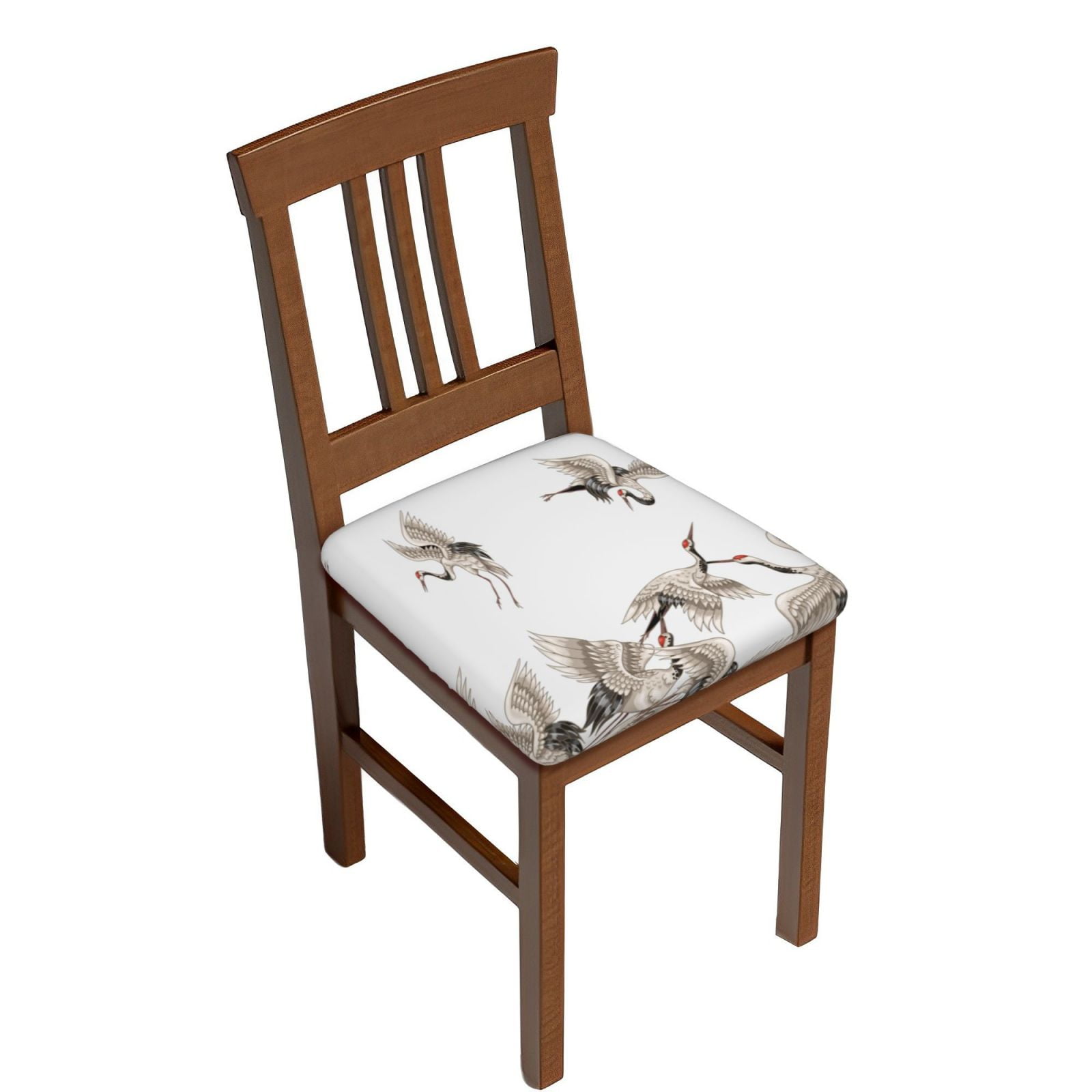 Rateoe Japanese White Cranes Pattern Square Couch Cushion Covers, Sofa Furniture Protector Slipcover with Bottom Tie rope, Soft Non-Slip Non-Wrinkle Non-Sticky-Two Pieces