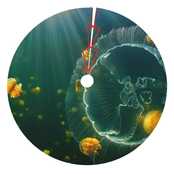 Rateoe Jelly Fish Print Christmas Tree Skirt 36" for Xmas Holiday New Year Party Circle Tree Mat Ornaments Decoration