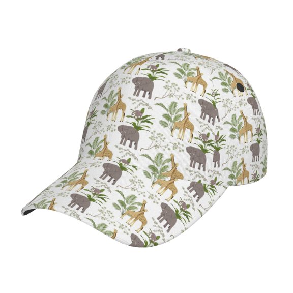 Rateoe Jungle Animal Pattern Men’s Baseball Cap – Adjustable Curved Brim Hat, Soft Cotton Sports Cap for Outdoor, Casual, and Everyday Wear, Comfortable & Breathable