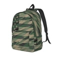 thumbnail image 1 of Rateoe Jungle Green Camo USA Flag Pattern Durable Canvas Backpack for Men & Women – Stylish & Lightweight – Adjustable Straps, Multiple Pockets – Fits 15-17 Inch LaptopsMedium, 1 of 5