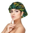 thumbnail image 1 of Rateoe Jungle Leopard Yellow Pattern Silk Satin Hair Bonnet for Sleeping, Adjustable Sleep Cap Turban for Women , Curly Straight Hair Long Large Braid, 1 of 6