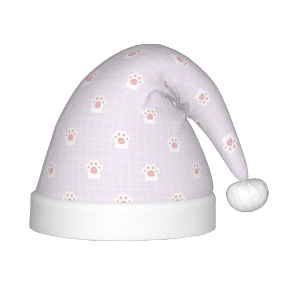 Rateoe Kawaii Cat Paw Santa Hat Confortable Christmas Hat for Christmas Party Favors Fit for Kids