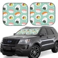 thumbnail image 1 of Rateoe Kawaii Sushi Pattern 2 Piece Car Windshield Sun Shade Foldable | Front Windshield Shade for Sun, Heat and UV Rays | Sunshade for Car Front Window-Small, 1 of 6