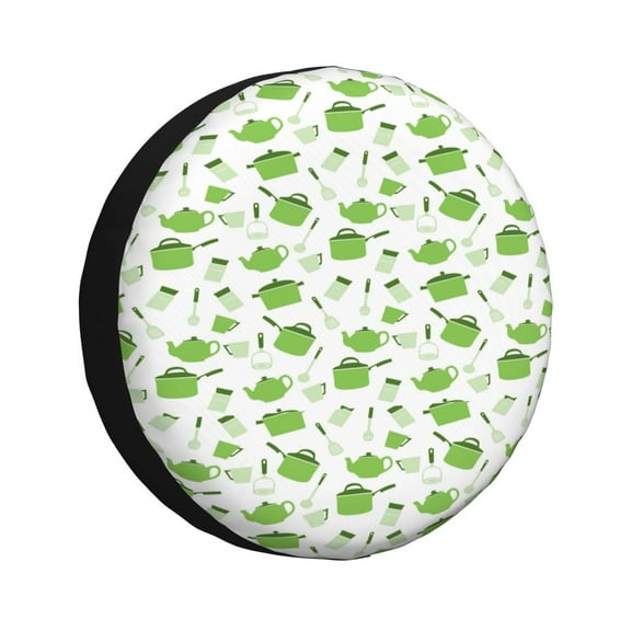 Rateoe Kitchen Utensiles Cooking Pots Pattern Tire Cover Wheel Protectors Weatherproof Wheel Covers Universal Fit for Trailer Rv SUV Truck Camper Travel Trailers Accessories-14 inch