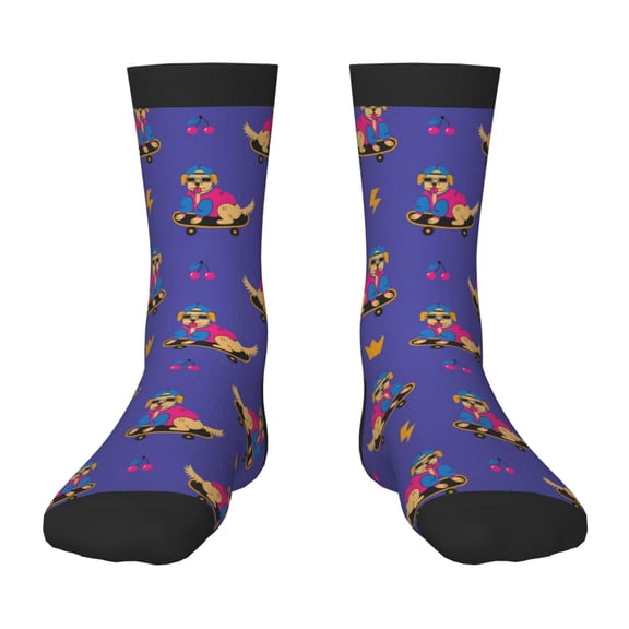 Rateoe Labrador Retriever Dog Pattern Children's Socks, Socks Gifts ,kids Crew Soft Cotton Socks , Moisture-Wicking, Durable, Ideal for Daily Wear & Sports