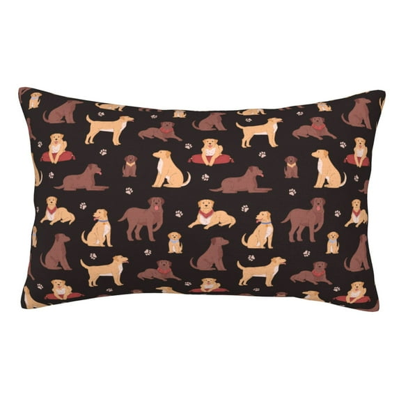 Rateoe Labrador Retriever Dog Pattern Decorative Pillow Case,Throw Pillow Covers,Plush Pillow Cover,Soft Pillow Case,Velvet Pillow Case-14"x20"