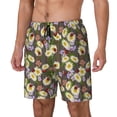 thumbnail image 1 of Rateoe Ladybugs And Flowers On A Wooden Pattern Men’s Swim Shorts with Compression Liner – Double-Layered Quick-Dry Swimwear, Comfortable & Stretchy Beach Shorts-Large, 1 of 6