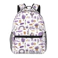 thumbnail image 1 of Rateoe Lavender Flowers Pattern Casual Backpack for School, Work, Travel – Adjustable Straps, Multiple Compartments – Ergonomic Design, Fits Laptops and Tablets, 1 of 5