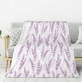 thumbnail image 1 of Rateoe Lavender Flowers Pattern Flannel Throw Blanket, Ultra-soft Blanket for Bed, Couch, Car, Hypoallergenic Anti-pilling blanket-80"x60"(Vertical), 1 of 6
