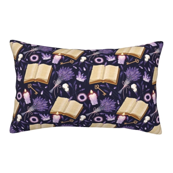 Rateoe Lavender Flowers Pattern Pillow Covers with Invisible Zipper(Pillows are not Included) Standard Pillowcases-14"x20"