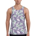 thumbnail image 1 of Rateoe Lavender Flowers Pattern Sleeveless Gym Shirt Muscle Tee Breathable Workout Shirt Slim-Fit Tank Quick Dry Fit Muscle Tank Top Bodybuilding Sleeveless T Shirt-3X-Large, 1 of 7