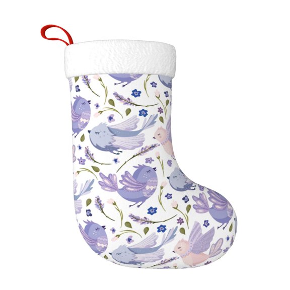 Rateoe Lavender Flowers Print Christmas Stockings,18 Inch Large Christmas Stockings Decoration Ornaments for Holiday Home Fireplace Indoors