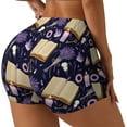 thumbnail image 1 of Rateoe Lavender Flowers Printed Power Workout Shorts for Women Tummy Control Squat Proof Ribbed Thick Seamless Scrunch Active Short-Medium, 1 of 8