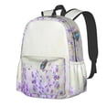 thumbnail image 1 of Rateoe Lavender and Butterfly Pattern Student Backpack,Backpack for School,Lightweight Bag,Travel Backpack,Outdoor Backpack,Large Capacity Backpack, 1 of 8