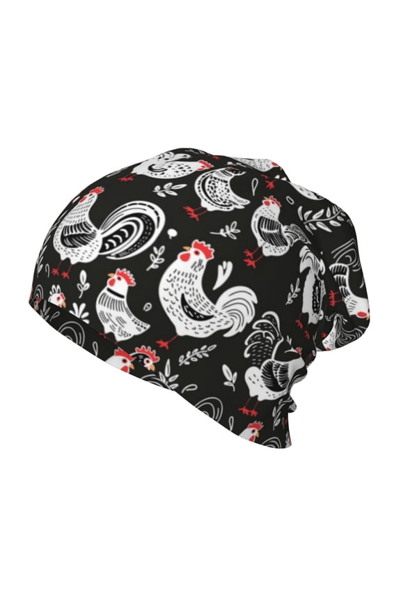 Laying Hens And Roosters Kids Beanie Warm Knit Beanie Hats Boys Girls Winter Hat Soft Slouchy Hats for Kids