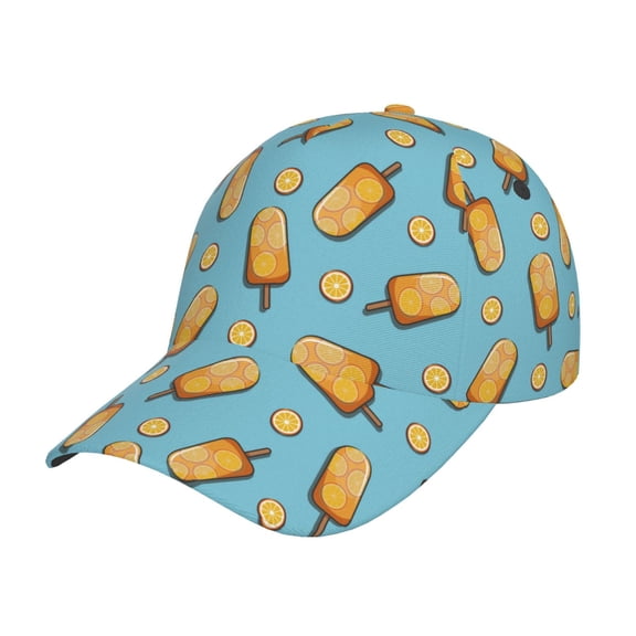 Rateoe Lemon Ice Cream Pattern Baseball Cap Outdoor Cap Mountain Dad Hat - Unstructured Soft Cotton Cap-Adjustable UV Protection Cap