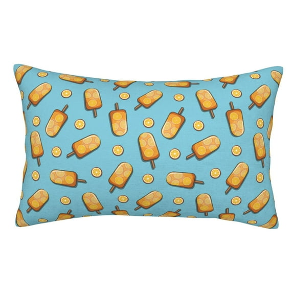 Rateoe Lemon Ice Cream Pattern Decorative Pillow Case,Throw Pillow Covers,Plush Pillow Cover,Soft Pillow Case,Velvet Pillow Case-20"x30"