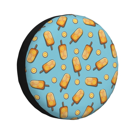 Rateoe Lemon Ice Cream Pattern Tire Cover Wheel Protectors Weatherproof Wheel Covers Universal Fit for Trailer Rv SUV Truck Camper Travel Trailers Accessories-17 inch