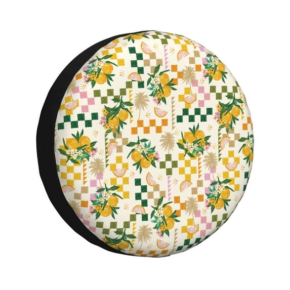 Rateoe Lemon Pattern Tire Cover Wheel Protectors Weatherproof Wheel Covers Universal Fit for Trailer Rv SUV Truck Camper Travel Trailers Accessories-14 inch