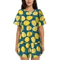 thumbnail image 1 of Rateoe Lemon for 2 Piece Short Sleeves Pajama Sets Casual Lounge Sleepwear Ladies Pjs Sets with Pocket-XX-Large, 1 of 6