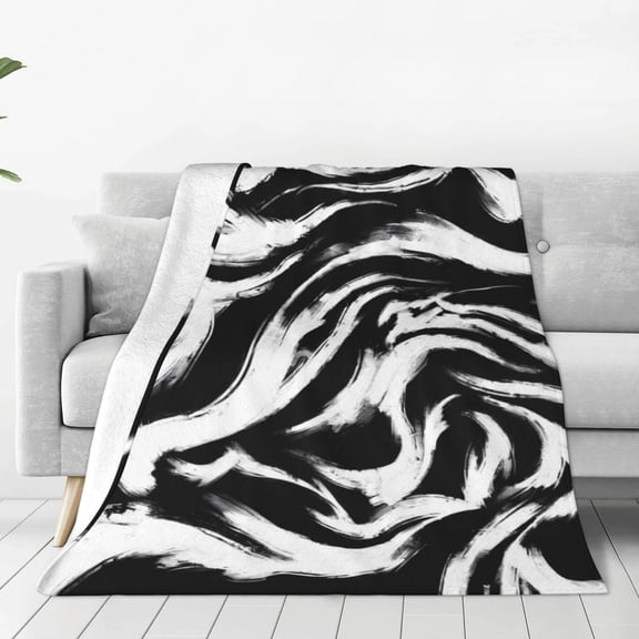 Rateoe Leopard And Zebra 2 Print Fuzzy Fleece Throw Blanket Extra Large,Super Soft,Fluffy and Warm Blankets for Couch,Bed,All Season Use (60"x50")