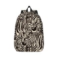 thumbnail image 1 of Rateoe Leopard And Zebra1 Pattern Canvas College Laptop Backpack,Travel Daypack,Durable Rucksack Travel Notebook Bag School Backpack Book Bag for Men Women-Medium, 1 of 7
