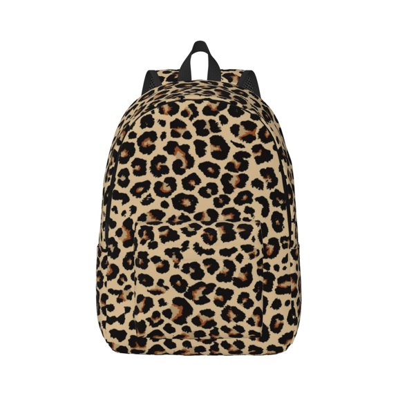 Rateoe Leopard Print-1 Pattern Canvas College Laptop Backpack,Travel Daypack,Durable Rucksack Travel Notebook Bag School Backpack Book Bag for Men Women-Small