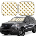 thumbnail image 1 of Rateoe Leopard Print Pattern 2 Piece Car Windshield Sun Shade Foldable | Front Windshield Shade for Sun, Heat and UV Rays | Sunshade for Car Front Window-Large, 1 of 6