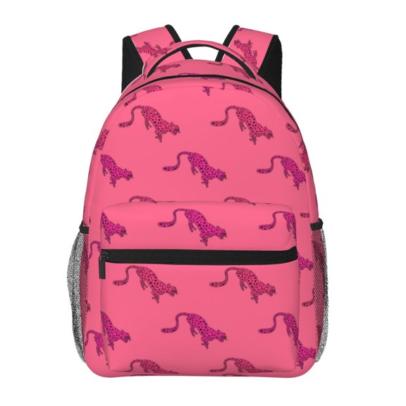 Rateoe Leopard Print Pattern Casual Backpack for School, Work, Travel – Adjustable Straps, Multiple Compartments – Ergonomic Design, Fits Laptops and Tablets